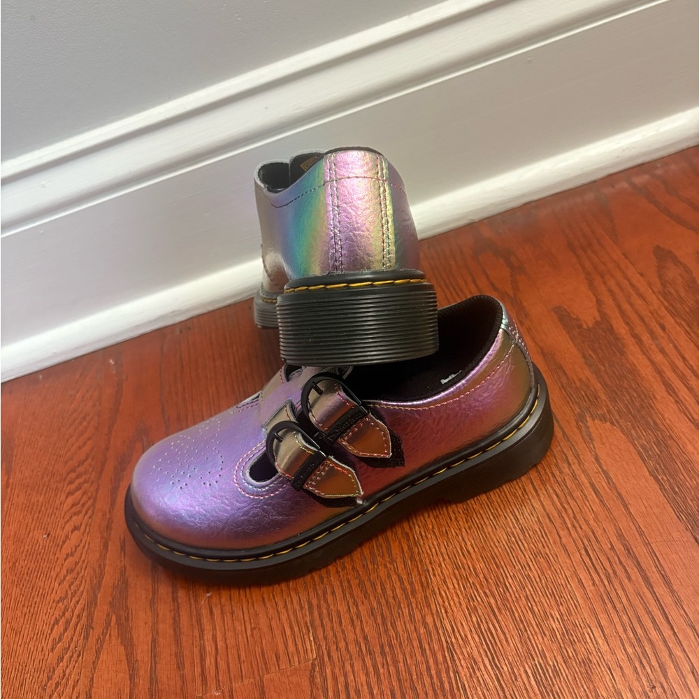 Dr. Martens Kids Iridescent Dress Shoes with Buckle